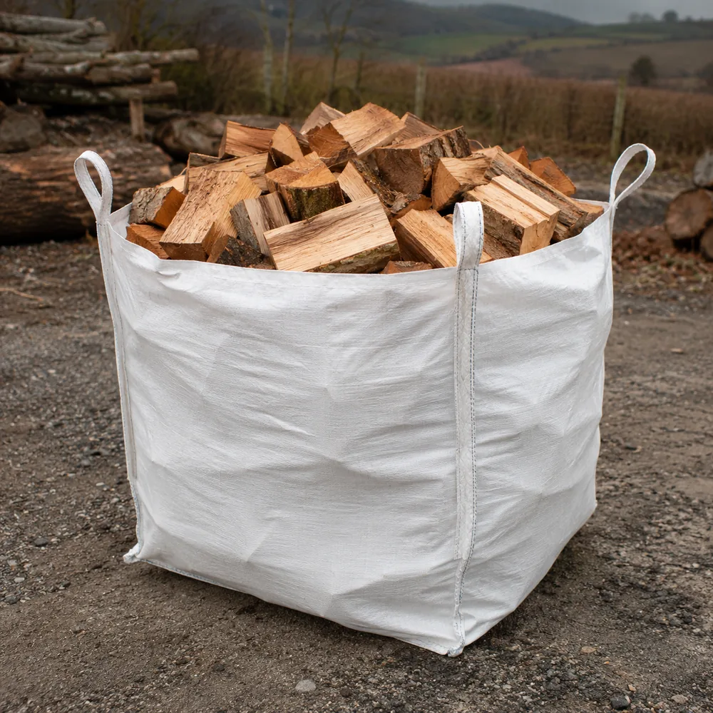 Kiln Dried Hardwood Logs supplied in a XL 0.9m³ dumpy bag